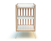 Table à langer en bois avec étagères et pied en acier - Jurababy